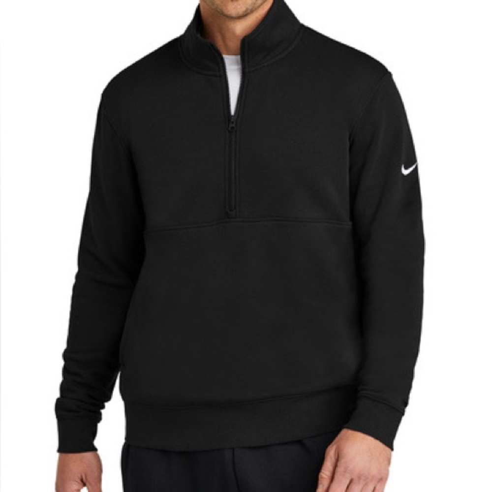 Nike Swoosh Sleeves Black Half-Zip Fleece